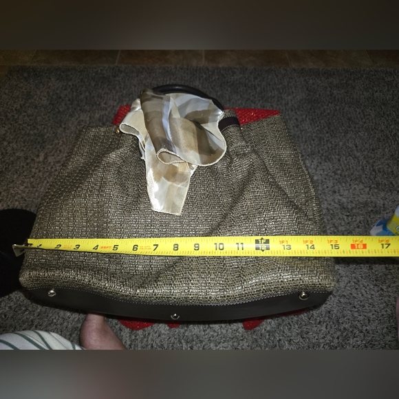 Furla Woven Tote Bag with Brown Handles - Picture 10 of 10